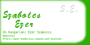 szabolcs ezer business card